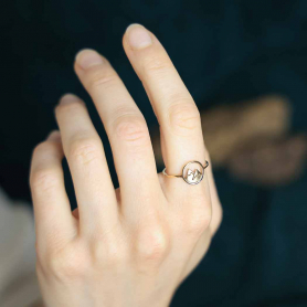 Bronze Snow Capped Mountain Ring