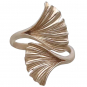 Bronze Adjustable Ginkgo Leaf Ring