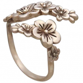 Bronze Adjustable Cherry Blossoms Ring