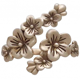 Bronze Adjustable Cherry Blossoms Ring