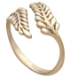 Bronze Adjustable Sprig Leaf Ring