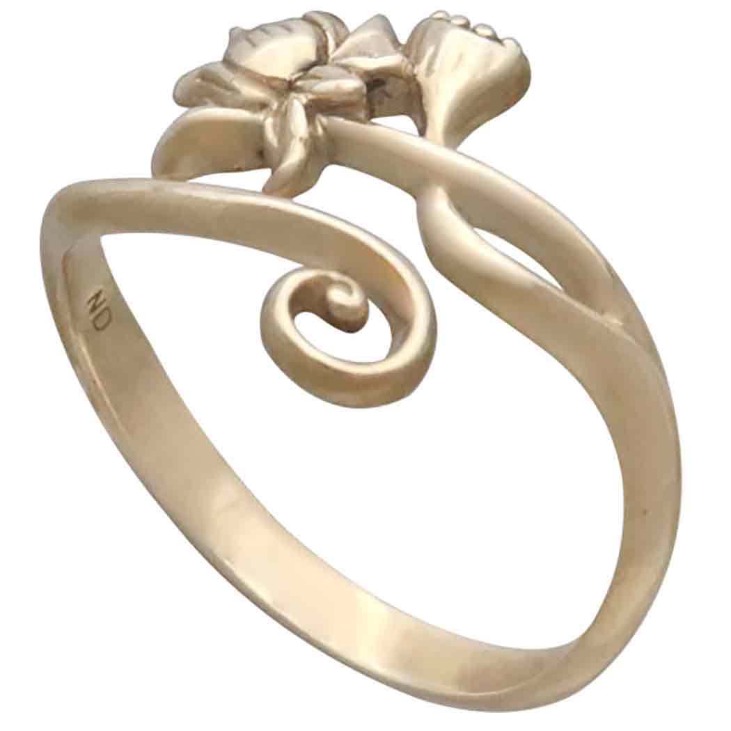 Bronze Adjustable Lotus Ring