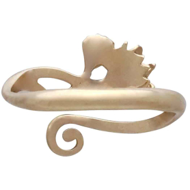 Bronze Adjustable Lotus Ring Back View