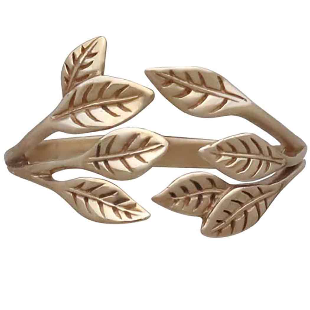 Bronze Leaf Cluster Adjustable Ring