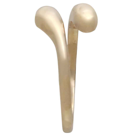 Bronze Adjustable Teardrop Ring Side View