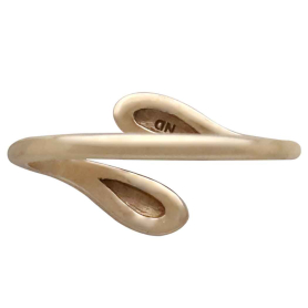 Bronze Adjustable Teardrop Ring Back View