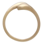 Bronze Adjustable Teardrop Ring Top View