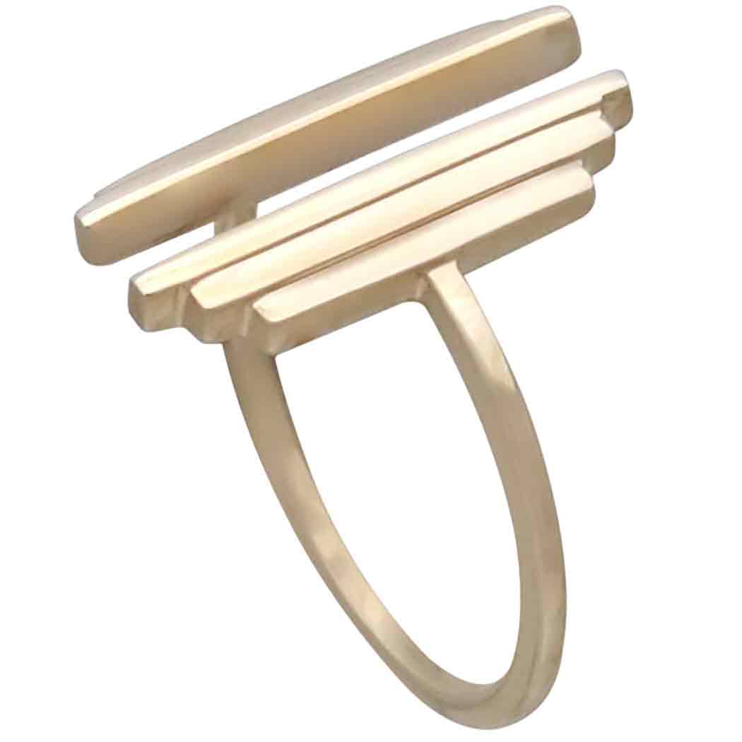 Bronze Stepped Bar Adjustable Ring