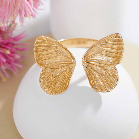 Bronze Adjustable Butterfly Ring
