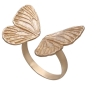 Bronze Adjustable Dimensional Butterfly Wings Ring