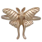 Bronze Luna Moth Ring top view