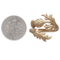 Bronze Adjustable Thistle Ring dime view