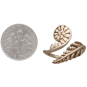 Bronze Adjustable Fern Ring dime view