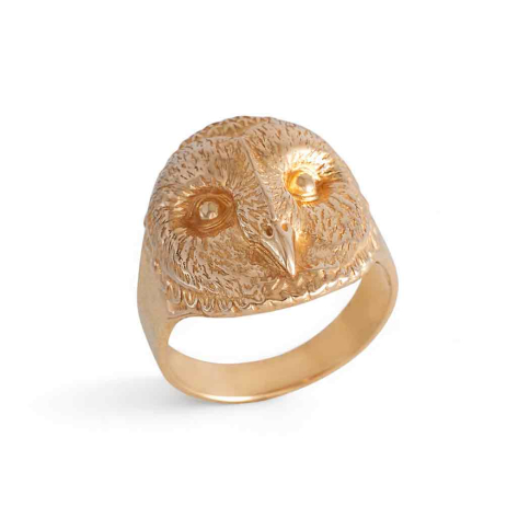 Nina Designs Bronze Barn Owl Ring 