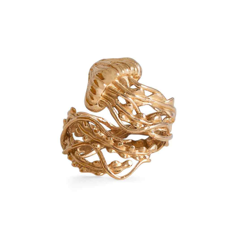 Bronze Adjustable Jellyfish Ring