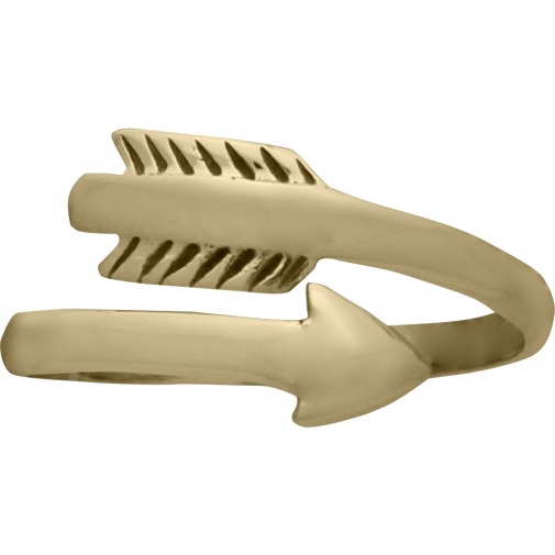 Adjustable Ring with Arrow - Bronze