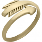 Adjustable Ring with Arrow - Bronze