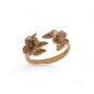 Bronze Adjustable Two Flower Dogwood Ring