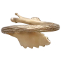 Bronze Adjustable Snail and Leaf Ring Back View