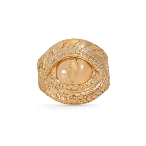 Bronze Dragon Eye Ring on model