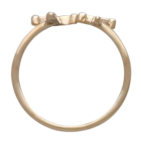 Bronze Adjustable Swords Ring Top View