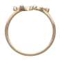 Bronze Adjustable Swords Ring Top View