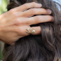Bronze Adjustable Carnation Ring - January Birth Flower on hand