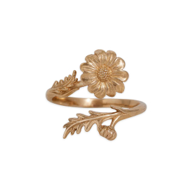 Bronze Adjustable Daisy Ring - April Birth Flower