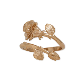 Bronze Adjustable Rose Ring - June Birth Flower