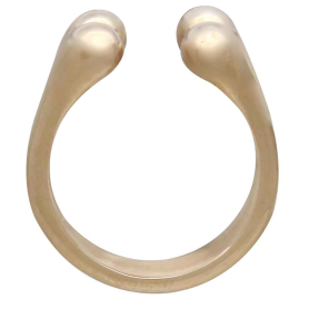 Bronze 4 Dots Adjustable Ring Top View