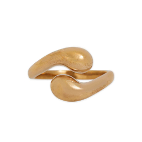 Bronze Adjustable Teardrop Swirl Ring