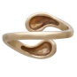 Bronze Adjustable Teardrop Swirl Ring Back View
