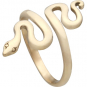 Adjustable Ring with Snake - Bronze