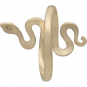 Adjustable Ring with Snake - Bronze