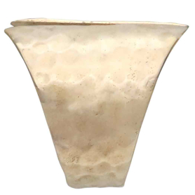 Bronze Adjustable Hammered Shield Ring Side View