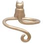 Bronze Adjustable Cat Ring top view