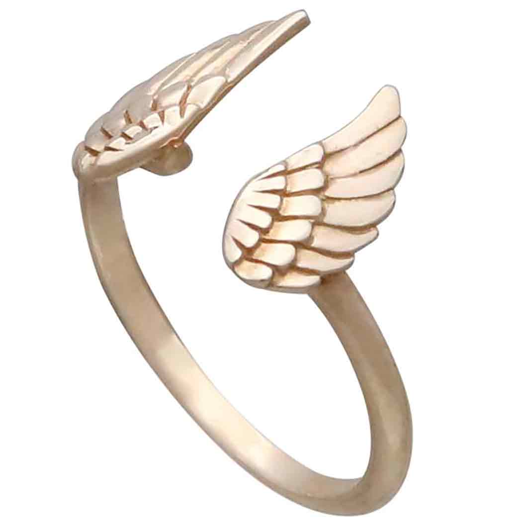 Bronze Adjustable Angel Wing Ring