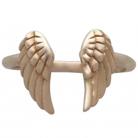 Bronze Adjustable Angel Wing Ring