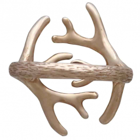 Bronze Adjustable Antler Ring