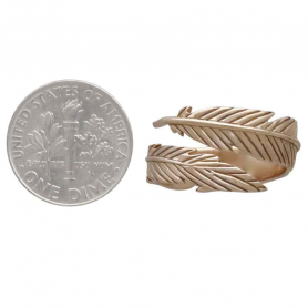 Bronze Adjustable Feather Ring
