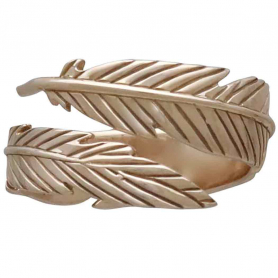 Bronze Adjustable Feather Ring