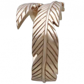 Bronze Adjustable Feather Ring