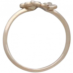 Bronze Butterfly and Flower Adjustable Ring