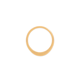 Bronze Half Hammered Circle Link 12mm