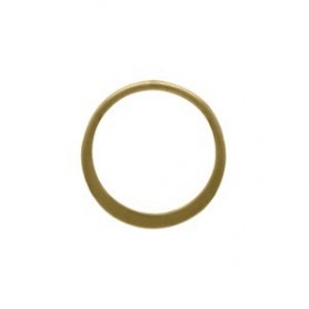 Bronze Half Hammered Circle Link 12mm back