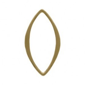 Bronze Hammered Marquis Link 20x10mm back