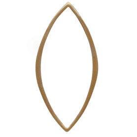 Bronze Hammered Marquis Link 32x15mm Back View