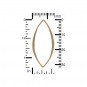 Bronze Hammered Marquis Link 32x15mm