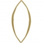 Bronze Hammered Marquis Link 32x15mm