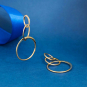 Bronze Three Circles of Life Link 19x36mm